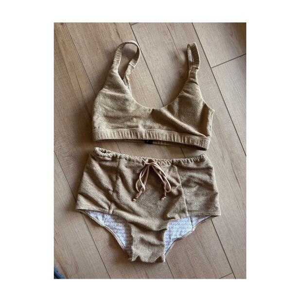 Free People x Resin “Better Days” Terry Bikini‎ Set L/XL - Picture 2 of 4